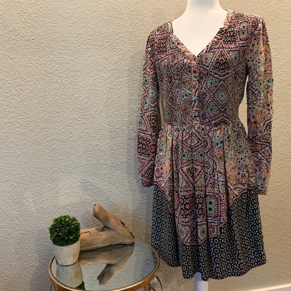 Anthro Long-Sleeved Maeve Dress sz M - Picture 3 of 10